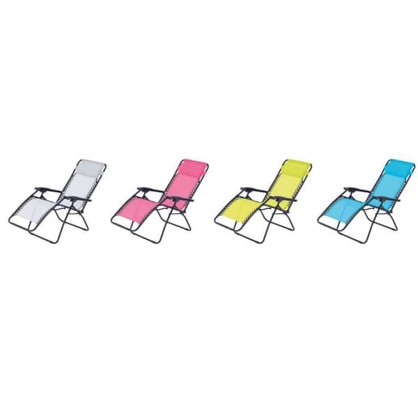 Set med 2 trädgårdsfåtöljer - O'Colors - Rosa - Flera positioner - Fällbara