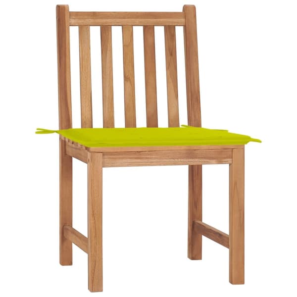 Trädgårdsstolar 2 st med dynor massiv teak