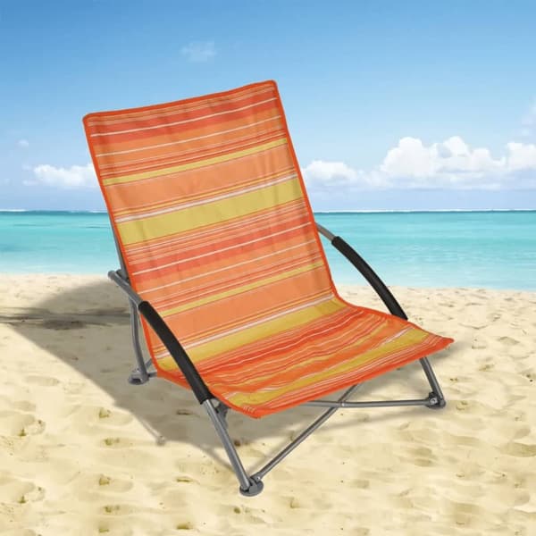 HI Hopfällbar strandstol orange 65x55x25/65cm