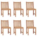 Miniatyrbild 2 av 2: Trädgårdsstolar 6 st med dynor massiv teak