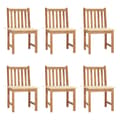 Miniatyrbild 1 av 2: Trädgårdsstolar 6 st med dynor massiv teak