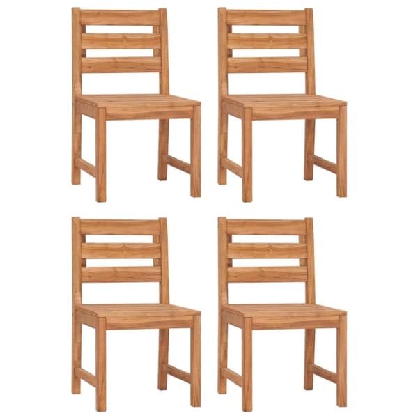 Trädgårdsstolar 4 st massiv teak