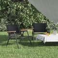 Miniatyrbild 1 av 2: Campingstolar 2 st svart 54x43x59cm oxfordtyg