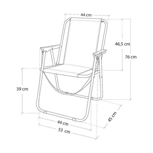 Polstrede Campingstol Colorbaby Sømand Hvid Marineblå 44 x 45 x 76 cm