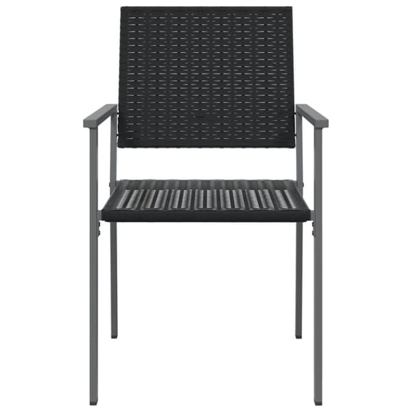 Trädgårdsstolar 4 st svart 54x62,5x89 cm konstrotting