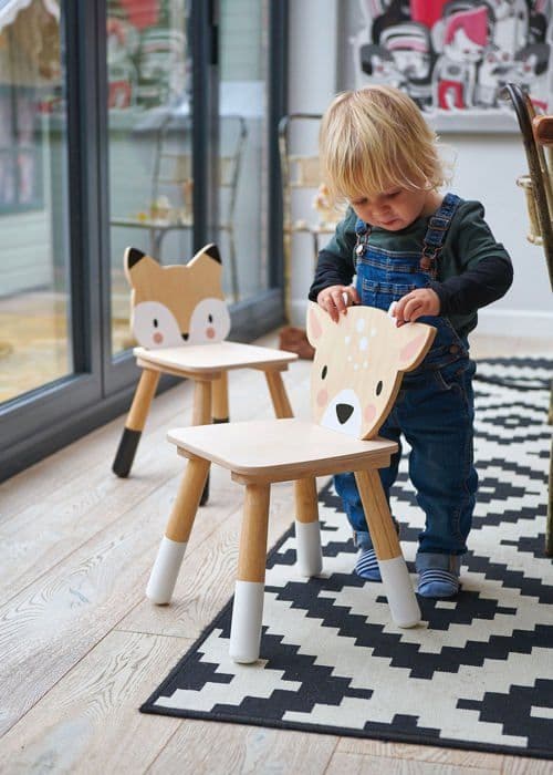 Junior Wood Deer Dagisstol - Tender Leaf Leksaker - Flerfärgad - Vit