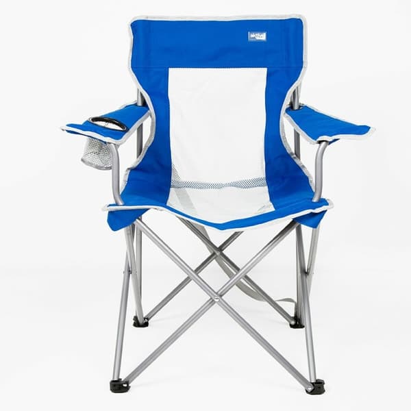 Sammenklappelig campingstol Aktive Blå Grå 46 x 82 x 46 cm (4 enheder)