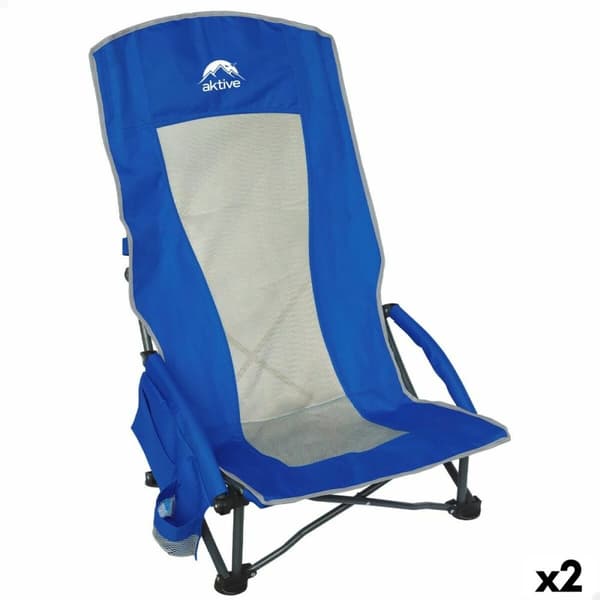Sammenklappelig campingstol Aktive (2 enheder)