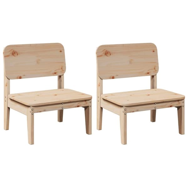vidaXL Hagestoler 2 stk 60x52,5x72 cm heltre furu