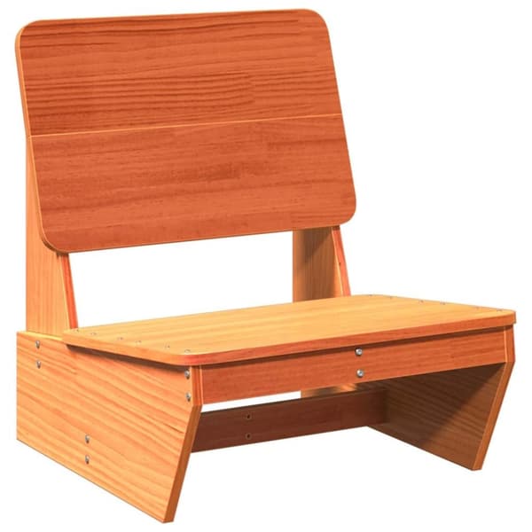 vidaXL Hagestol voksbrun 60x64x70,5 cm heltre furu