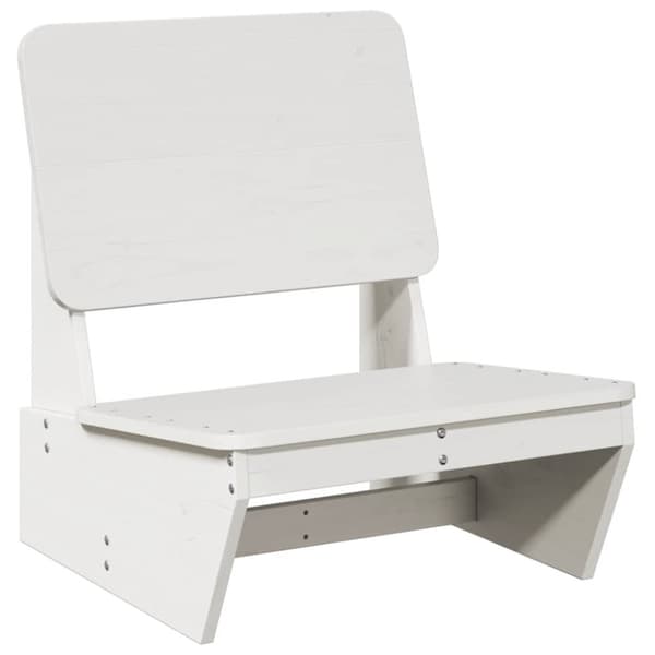 vidaXL Hagestol hvit 60x64x70,5 cm heltre furu