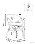 Miniatyrbild 3 av 11: Trädgårdsstolar 4 st Aluminiumram Mörkt Trä Grå Textil Sits Stapelbar