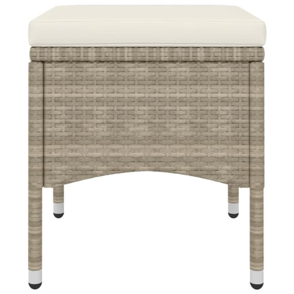 Trädgårdsstolar och pallar 4 delar konstrotting beige