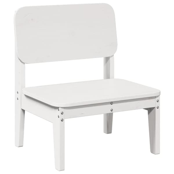 Trädgårdsstolar 2 st vit 60x52,5x72 cm massiv furu