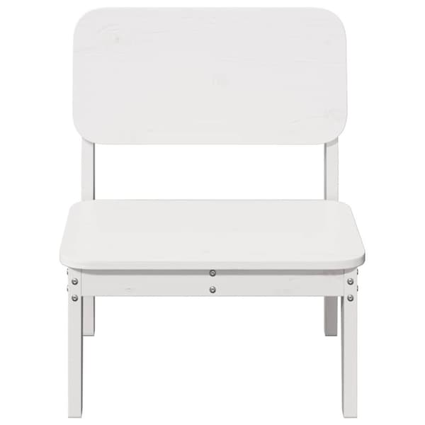 Trädgårdsstolar 2 st vit 60x52,5x72 cm massiv furu