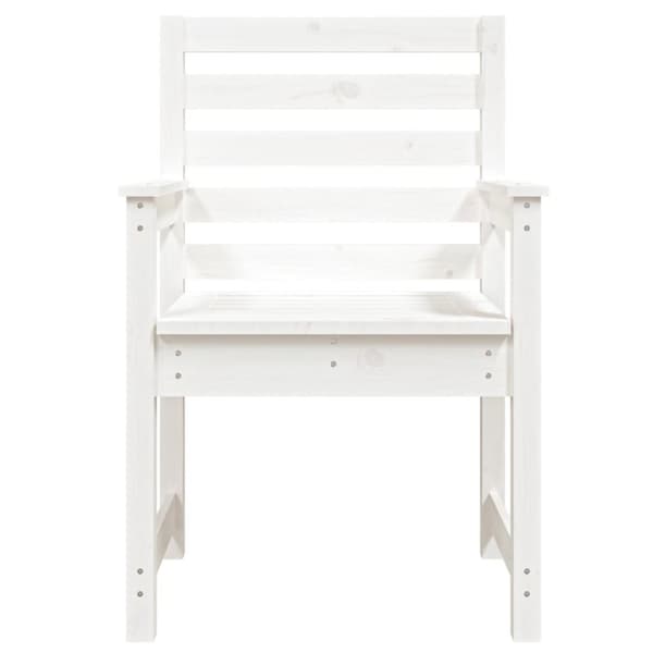 Trädgårdsstolar 2 st vit 60x48x91 cm massiv furu