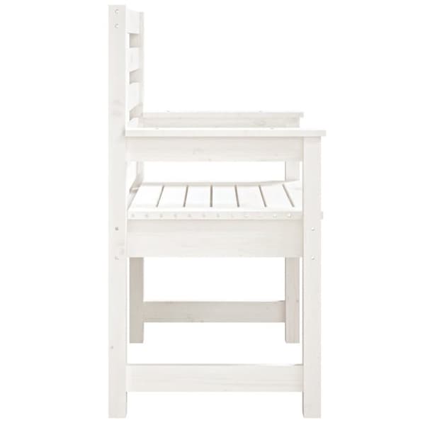 Trädgårdsstolar 2 st vit 60x48x91 cm massiv furu