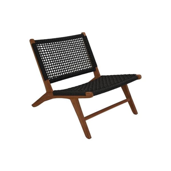 Svart teck trädgårdsstol 66 x 80 x 65 cm