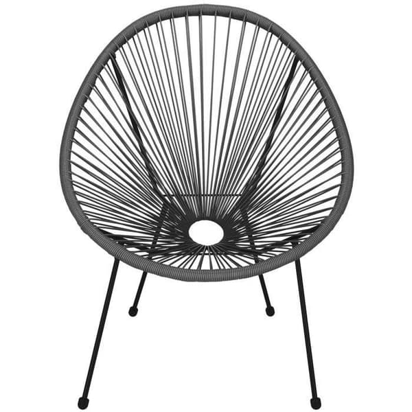 Trädgårdsstol - Springos - Acapulco - Grå - Metall - Attraktiv design