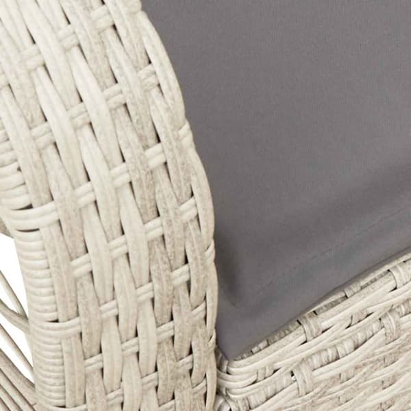 vidaXL udendørs gyngestol med hynder polyrattan lysegrå