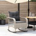 Miniatyrbillede 2 af 11: vidaXL udendørs gyngestol med hynder polyrattan lysegrå