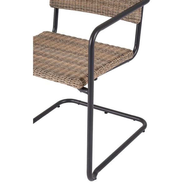 Camille trädgårdsstol polyrattan svart, natur.