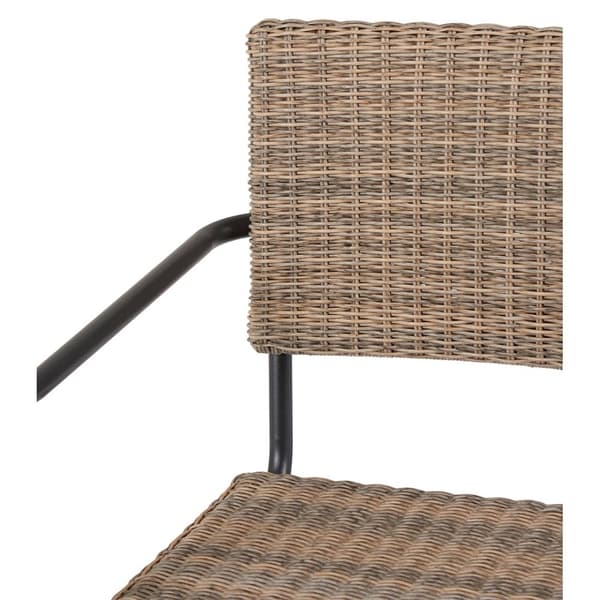 Camille trädgårdsstol polyrattan svart, natur.