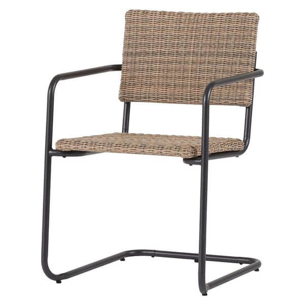 Camille trädgårdsstol polyrattan svart, natur.