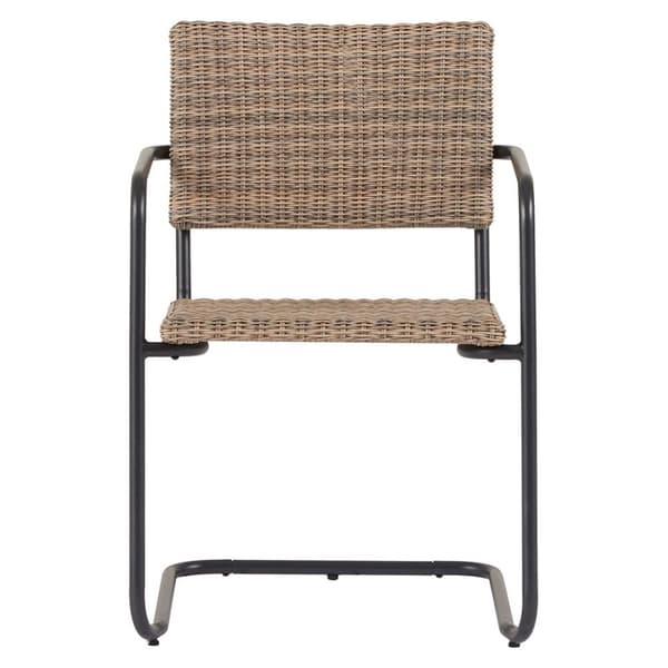 Camille trädgårdsstol polyrattan svart, natur.