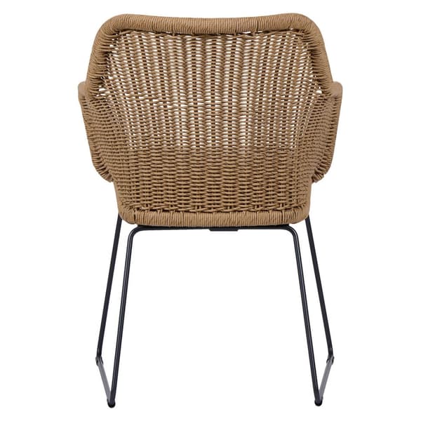 4 x Sif trädgårdsstol polyrattan med kudde svart, natur.