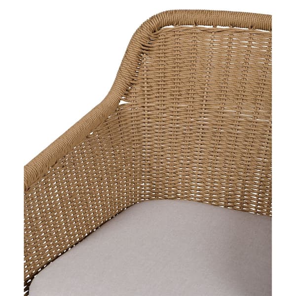 4 x Sif trädgårdsstol polyrattan med kudde svart, natur.