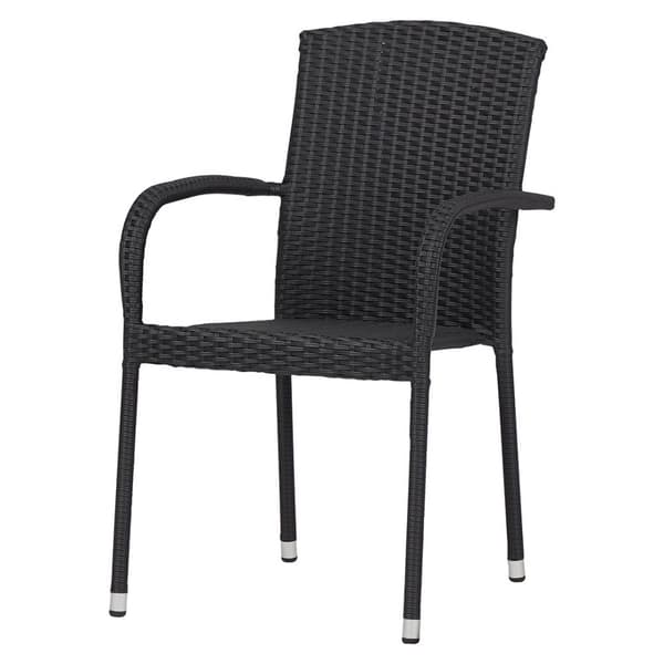 Anita havestol Polyrattan stabelbar sort.