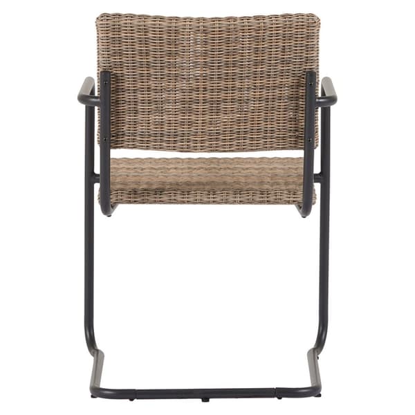 Camille hagestol polyrattan svart, natur.