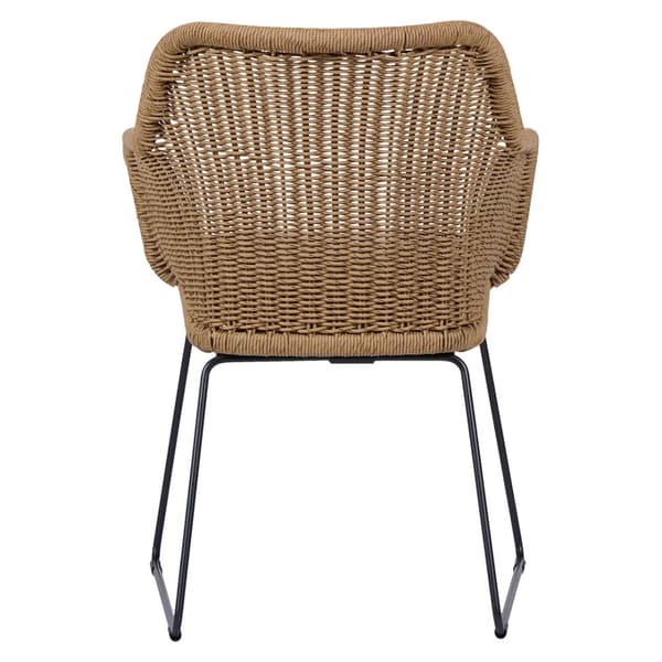 4 x Sif hagestol polyrattan med pute svart, natur.