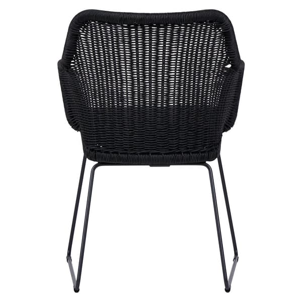 4 x Sif hagestol polyrattan med pute svart, grå.
