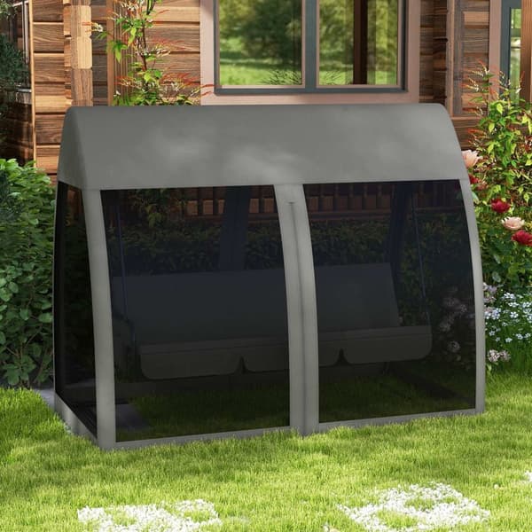 Rootz 3 Seater Patio Swing -tuoli - kuistilla swing - ulkoilma - hyttysverkon suojaus - 240 cm x 140cm x 197cm