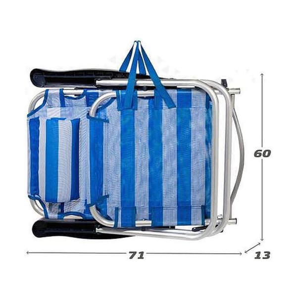 Polstrede Campingstol Colorbaby Sømand 48 x 48,5 x 84 cm Hvid Marineblå