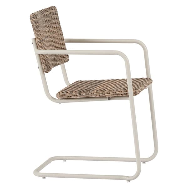 Camille hagestol polyrattan natur, grå.