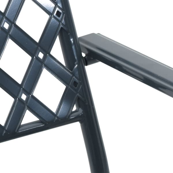 vidaXL Have Stol Mørkegrå Metal Standard Holdbar