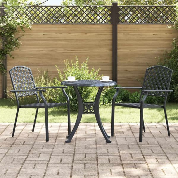 vidaXL Hage Stoler 2 stk Stable Anthracite Stål