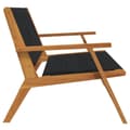 Miniatyrbilde 7 av 11: vidaXL Hagebenk svart 76x122x73 cm solid akasietre