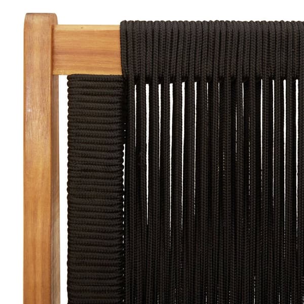vidaXL Hagebenk svart 76x122x73 cm solid akasietre
