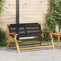 Miniatyrbilde 2 av 11: vidaXL Hagebenk svart 76x122x73 cm solid akasietre