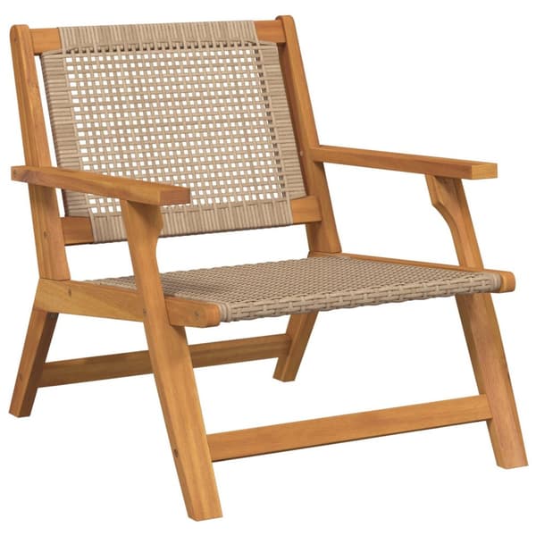 vidaXL Hagemøbler med Bord 5 deler Beige Massivt Akasietre