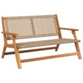 Pikkukuva 3 / 11: vidaXL puutarhapenki Beige 122x76x73.5 cm Täysi akaasiapuu
