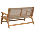 Pikkukuva 5 / 11: vidaXL puutarhapenki Beige 122x76x73.5 cm Täysi akaasiapuu