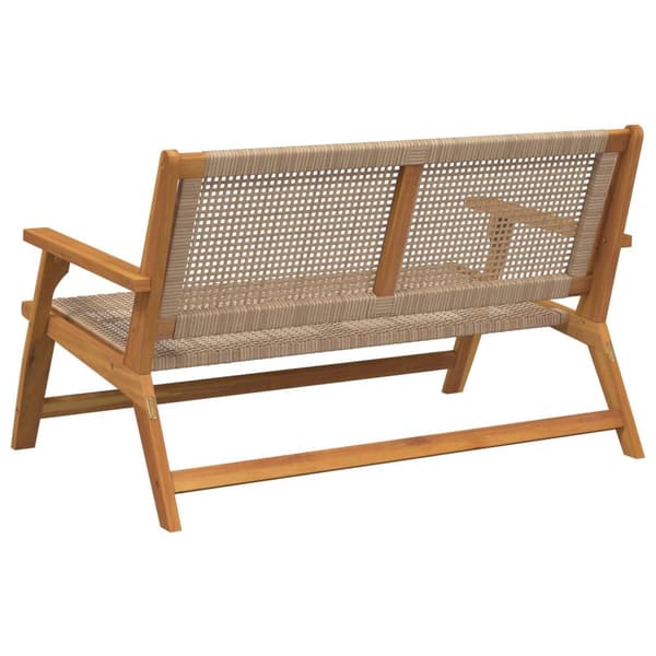 vidaXL puutarhapenki Beige 122x76x73.5 cm Täysi akaasiapuu