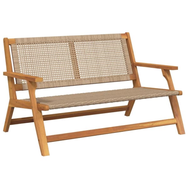 vidaXL puutarhapenki Beige 122x76x73.5 cm Täysi akaasiapuu