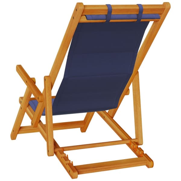 vidaXL Sammenleggbare Strandstoler 2 stk Blå Massivt Akasietre & Textilene