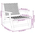 Miniatyrbillede 11 af 11: vidaXL Sæt af 2 Sort & Hvid, Teak Look Akacietræ, Rattan